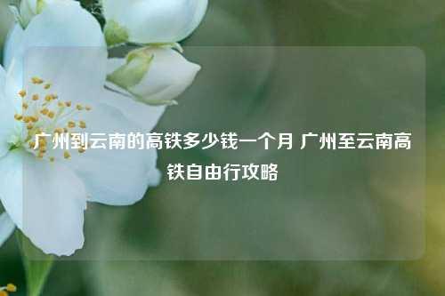 广州到云南的高铁多少钱一个月 广州至云南高铁自由行攻略