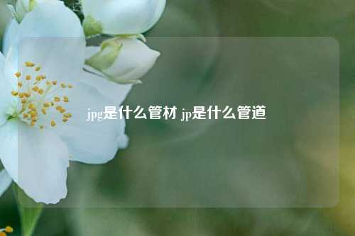 jpg是什么管材 jp是什么管道