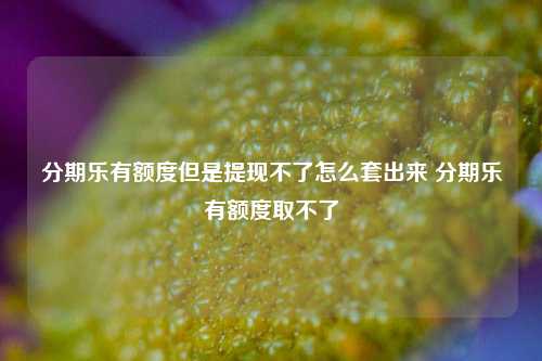 分期乐有额度但是提现不了怎么套出来 分期乐有额度取不了