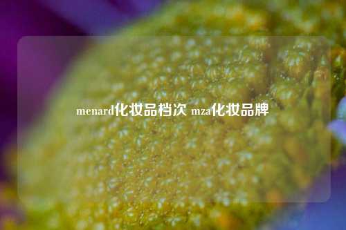 menard化妆品档次 mza化妆品牌