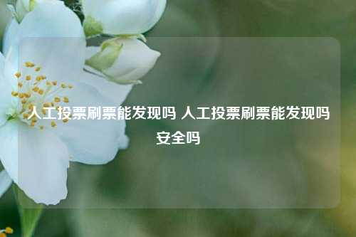 人工投票刷票能发现吗 人工投票刷票能发现吗安全吗