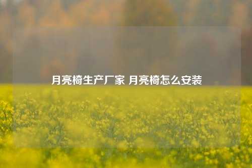 月亮椅生产厂家 月亮椅怎么安装