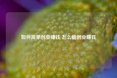 如何简单创业赚钱 怎么能创业赚钱