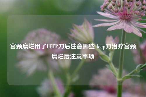 宫颈糜烂用了LEEP刀后注意哪些 leep刀治疗宫颈糜烂后注意事项