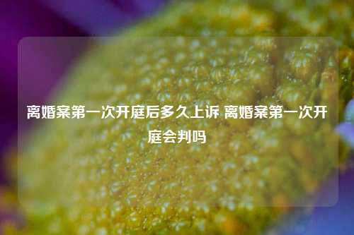 离婚案第一次开庭后多久上诉 离婚案第一次开庭会判吗