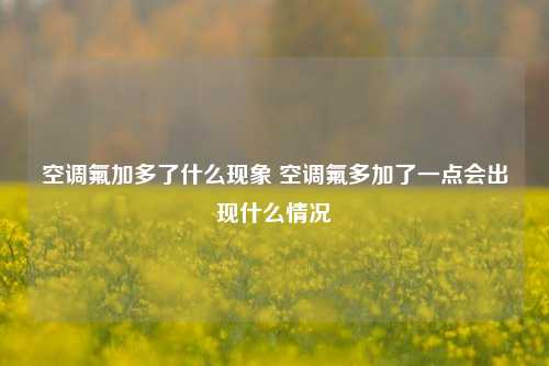 空调氟加多了什么现象 空调氟多加了一点会出现什么情况