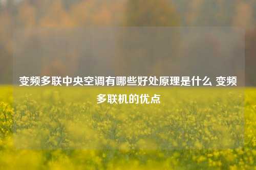 变频多联中央空调有哪些好处原理是什么 变频多联机的优点