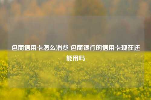 包商信用卡怎么消费 包商银行的信用卡现在还能用吗