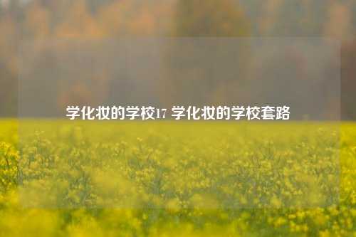 学化妆的学校17 学化妆的学校套路