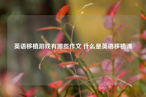 英语移植游戏有哪些作文 什么是英语移植课