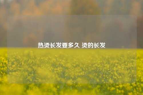 热烫长发要多久 烫的长发